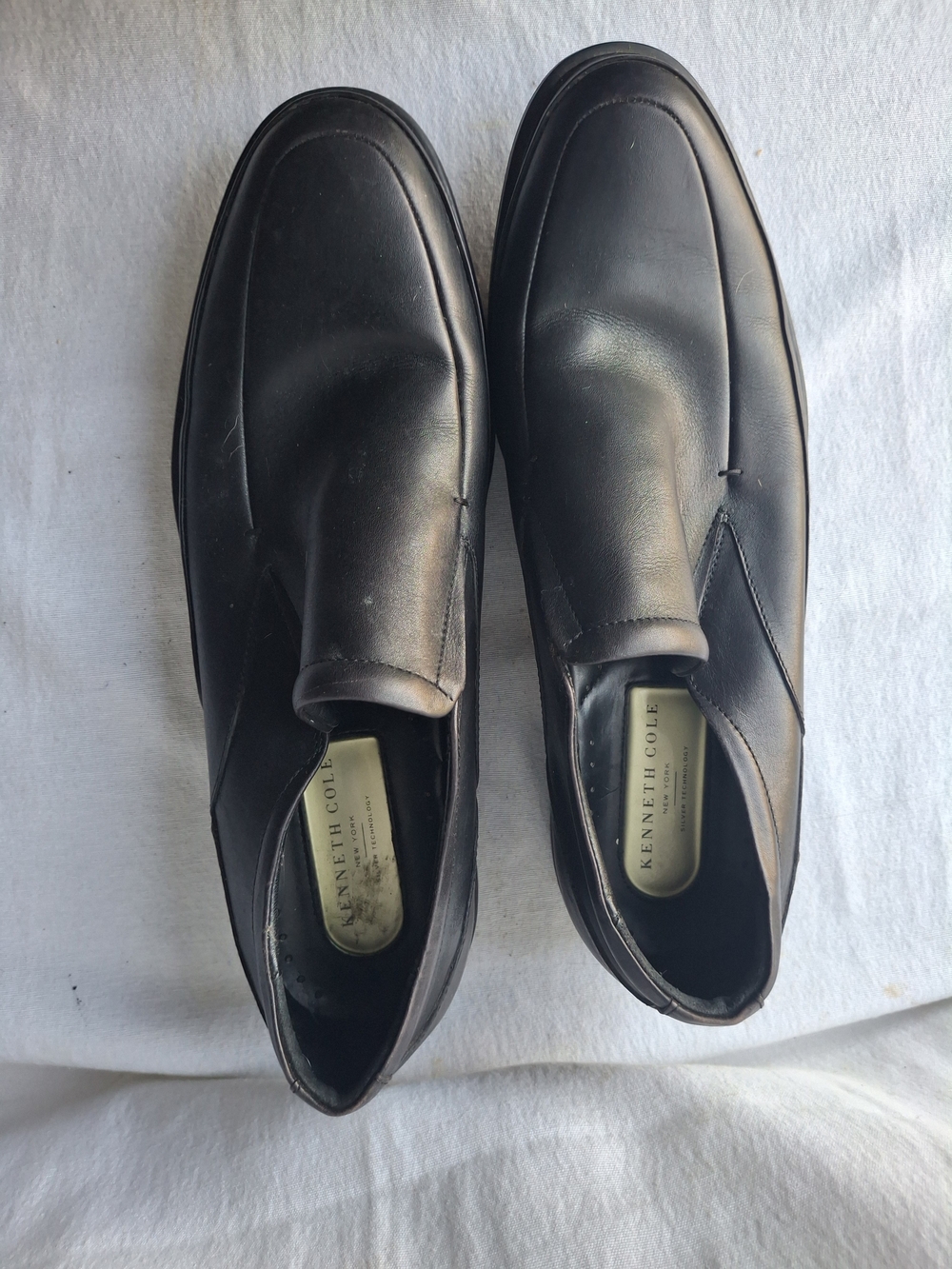 Kenneth Cole Men's Black Slip-On Leather Dress Shoes